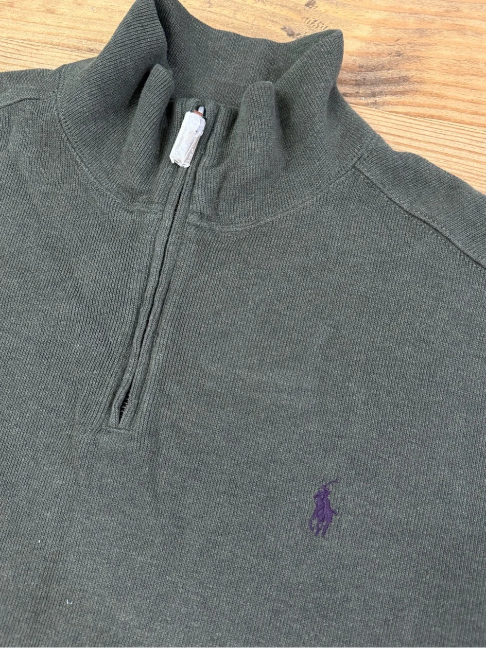 Polo Ralph Lauren Men’s Olive Green Quarter Zip Pullover Sweater NWOT